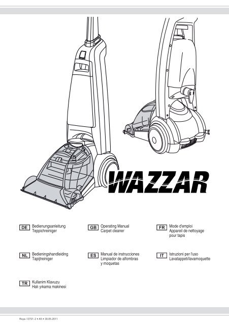 Dirt Devil Wazzar - Bedienungsanleitung Dirt Devil Wazzar Waschsauger M6006