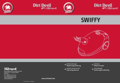 Dirt Devil Swiffi Bedienungsanleitung Dirt Devil Swiffy M1551