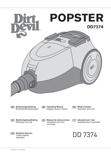 20 Sacchetti per Aspirapolvere + 2 Filtri per Dirt Devil POPSTER Coral DD7014-7, Limejuice DD7014-9