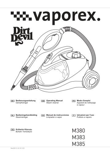 Dirt Devil Vaporex - Bedienungsanleitung Vaporex M380 M383 M385