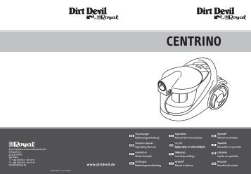 Dirt Devil Centrino - Bedienungsanleitung Dirt Devil Centrino 1700W M2884