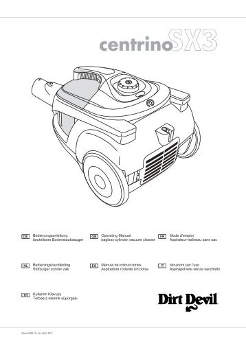 Dirt Devil Centrino SX 3 - Bedienungsanleitung Dirt Devil Centrino SX3 M2700