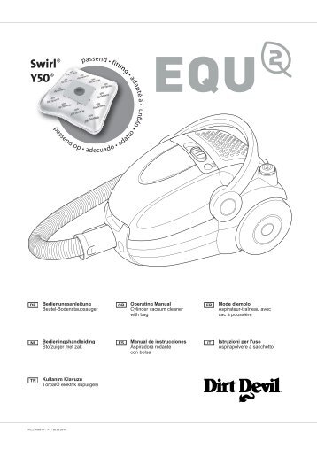 Dirt Devil EQU - Bedienungsanleitung Dirt Devil Bodenstaubsauger EQU2 M7101_/109