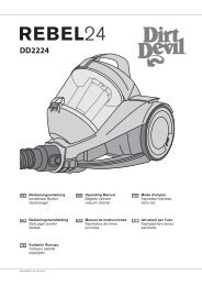 Dirt Devil REBEL24HFC - Bedienungsanleitung Dirt Devil REBEL24 DD2224
