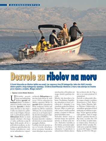 Dozvole za ribolov na moru - Ribolov na Jadranu