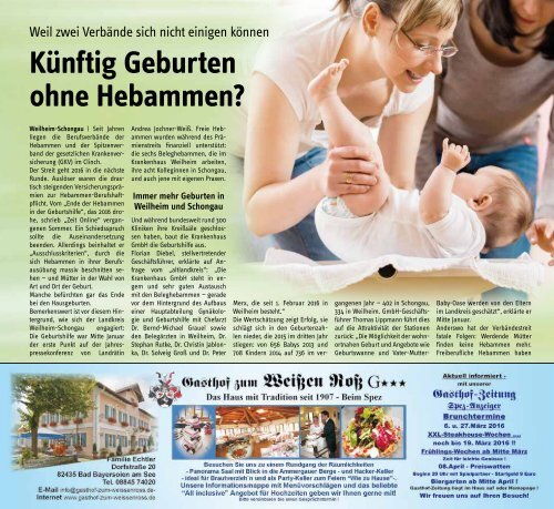 Altlandkreis - Das Magazin für den westlichen Pfaffenwinkel - März/April 2016