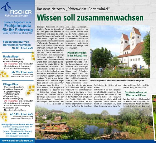 Altlandkreis - Das Magazin für den westlichen Pfaffenwinkel - März/April 2016