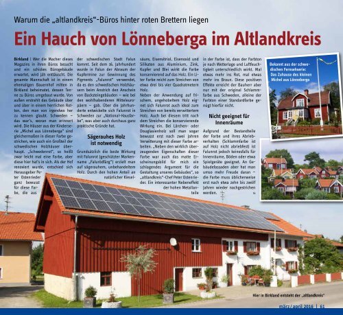 Altlandkreis - Das Magazin für den westlichen Pfaffenwinkel - März/April 2016