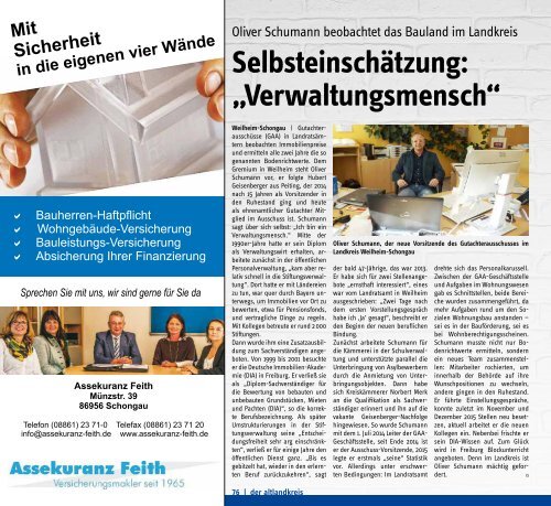 Altlandkreis - Das Magazin für den westlichen Pfaffenwinkel - März/April 2016