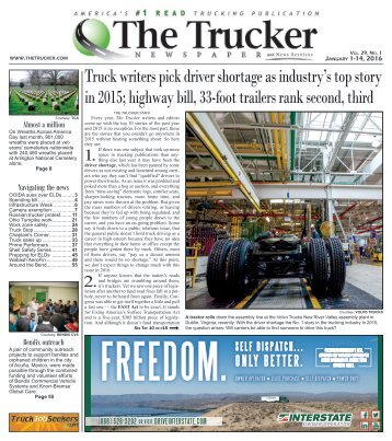 The Trucker Newspaper - January 1-14, 2016