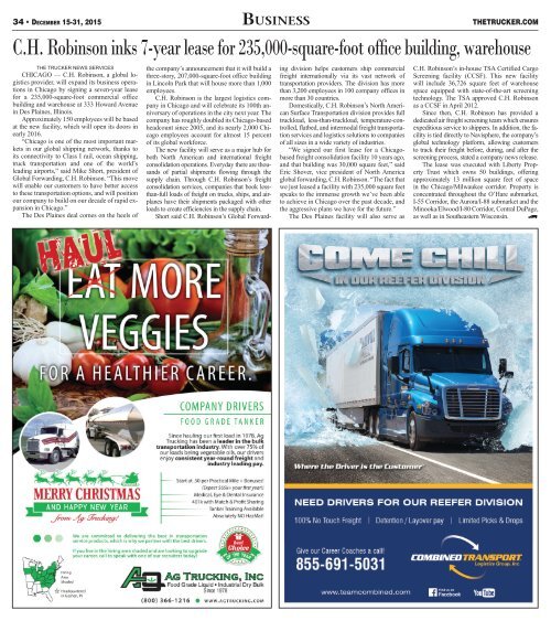 The Trucker Newspaper - December 15-31, 2015