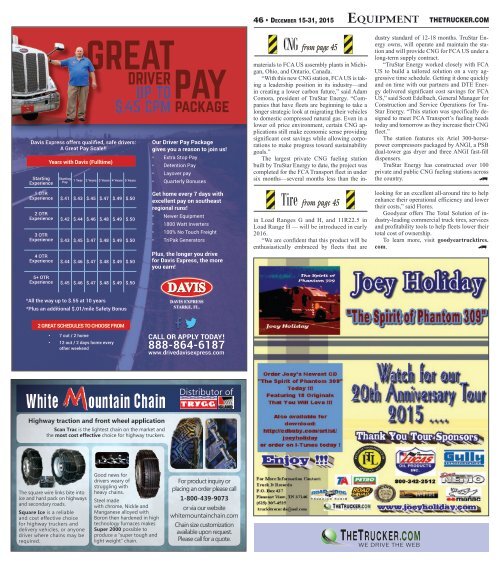 The Trucker Newspaper - December 15-31, 2015