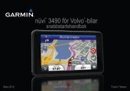 Garmin nÃ¼vi 3490 for Volvo Cars, North America - Manuale di avvio rapido