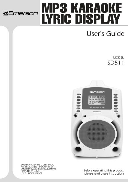 SD511 - Emerson Karaoke® / IXT Systems