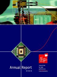 IHP Annual Report 2006 - IHP Microelectronics