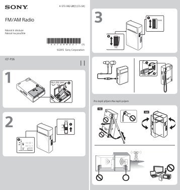 Sony ICF-P26 - ICF-P26 Consignes dâutilisation TchÃ¨que