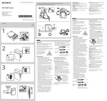 Sony ICF-P26 - ICF-P26 Consignes dâutilisation NorvÃ©gien