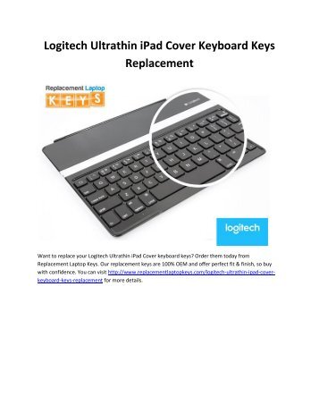 Logitech Ultrathin iPad Cover Keyboard Keys Replacement