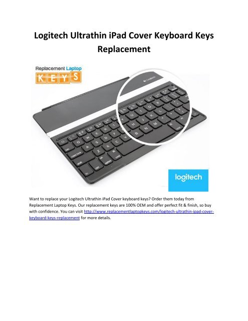 Logitech Ultrathin Ipad Cover Keyboard Keys Replacement