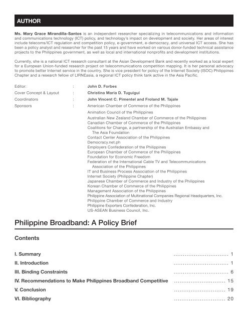 Philippine Broadband A Policy Brief