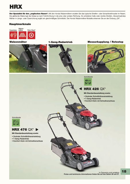 Honda Gartenkatalog 2016