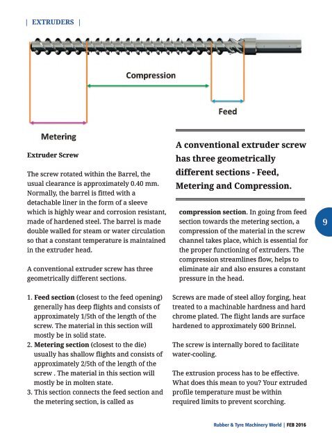 Extruders - A Special Supplement from Rubber & Tyre Machinery World