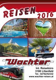 Programm Wachter Reisen 2016