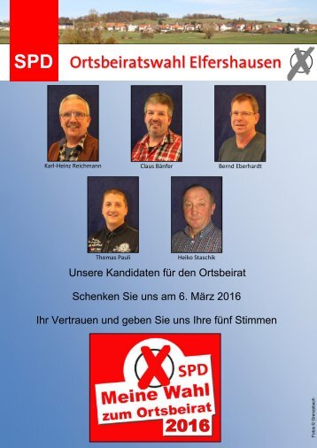 Unsere Kandidaten für den Ortsbeirat Elfershausen