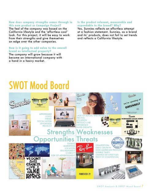 SWOT Analysis Product Fea