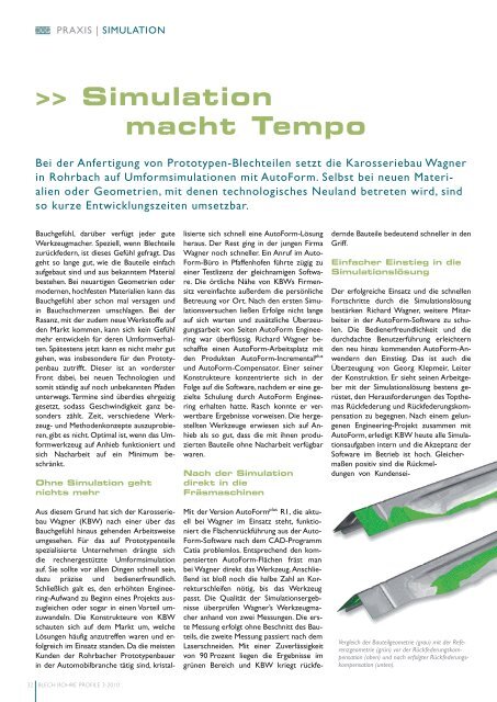 Simulation macht Tempo - AutoForm Engineering