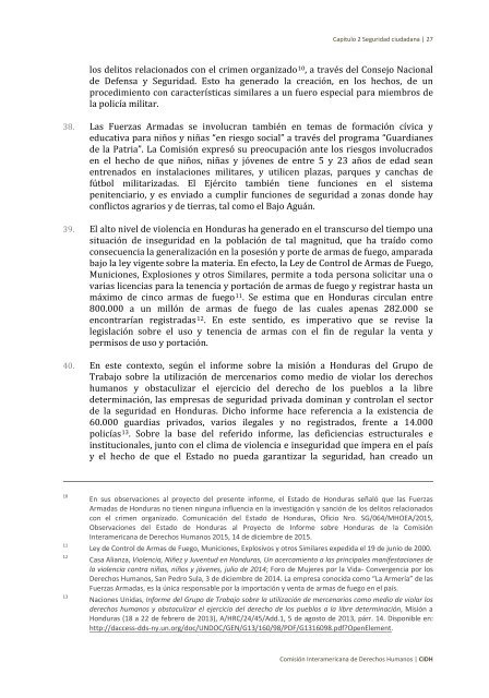 Situación de derechos humanos en Honduras