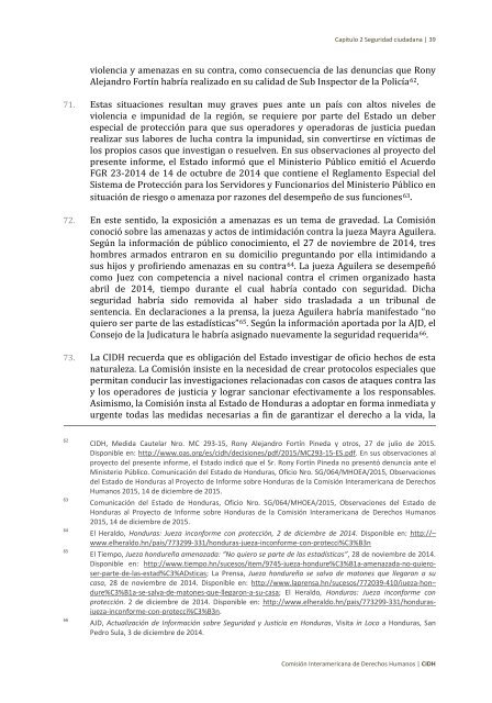 Situación de derechos humanos en Honduras