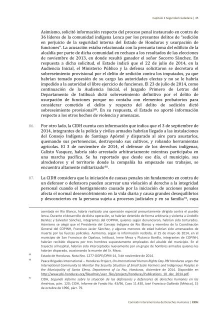 Situación de derechos humanos en Honduras