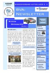 NEWSLETTER - Bundesverband Autoglaser eV