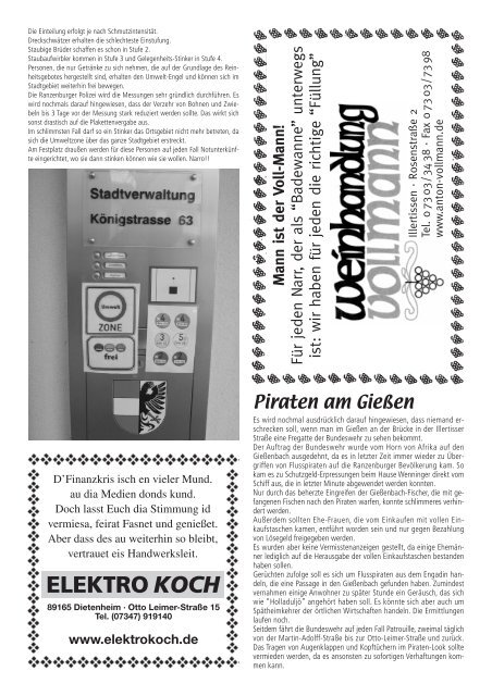 Narrenzeitung 2009 - Ranzenburger Narrenzunft eV