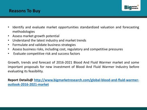 Global Blood And Fluid Warmer Market Outlook 2016-2021