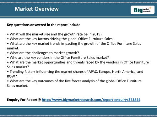 Office Furniture Sales Industry trends