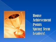 House Achievement Points