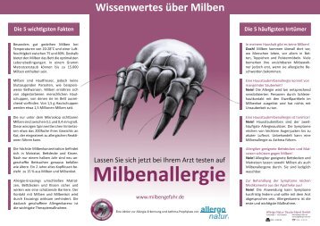 Aktion Milbenallergie erkennen