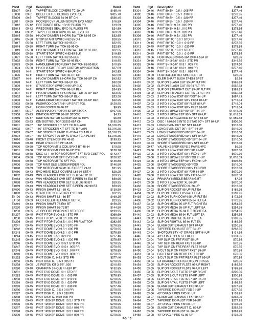 Retail Price Book - Starwest Inc.