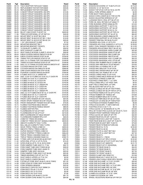 Retail Price Book - Starwest Inc.