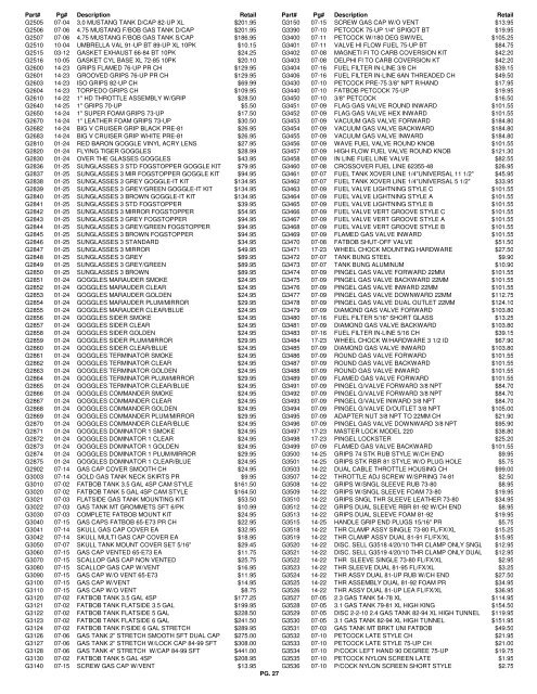 Retail Price Book - Starwest Inc.