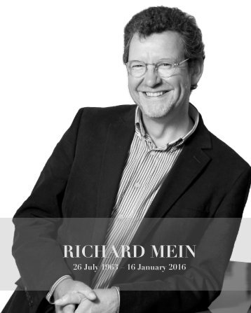 Richard Mein Memorial Book