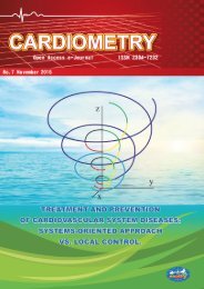  Open access e-journal Cardiometry - No.7 November 2015