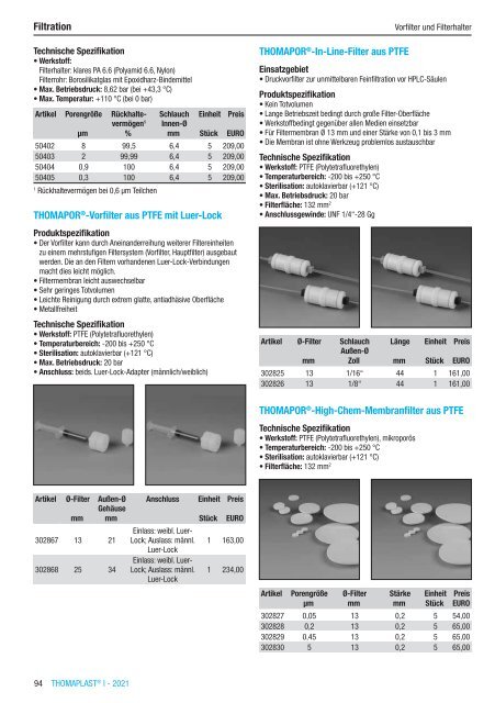 RCT Reichelt Chemietechnik GmbH + Co. - Alle Kataloge