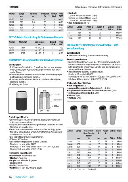 RCT Reichelt Chemietechnik GmbH + Co. - Alle Kataloge