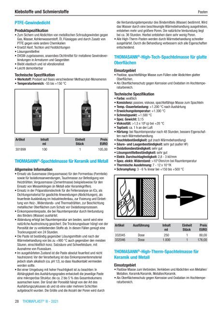 RCT Reichelt Chemietechnik GmbH + Co. - Alle Kataloge