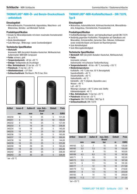 RCT Reichelt Chemietechnik GmbH + Co. - Thomafluid THE BEST Schläuche