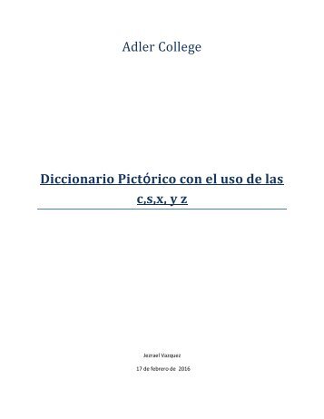 el diccionario de las letras c,s,x,y z