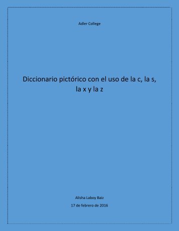 trabajo especial de español diccionario pictorico del uso de... 